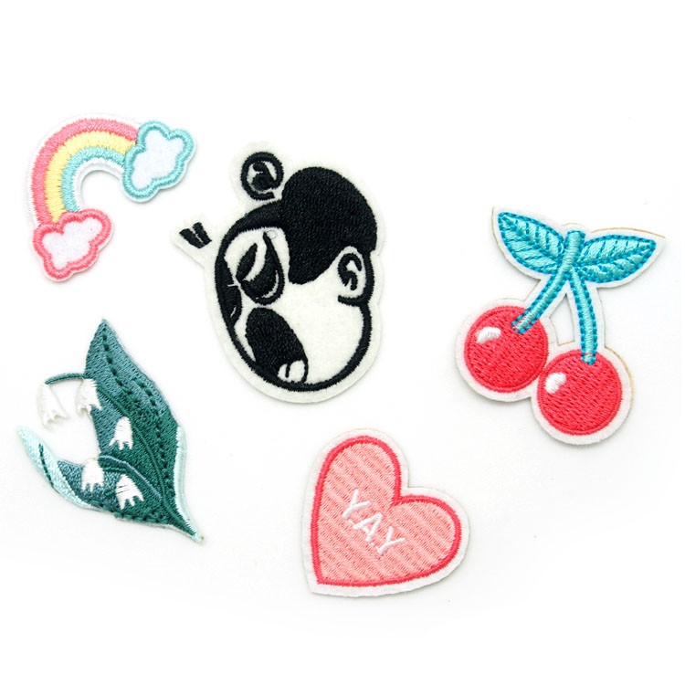 新款卡通布贴定做衣服包包鞋帽可爱补丁贴服装樱桃视频大全免费高清版背胶绣花章